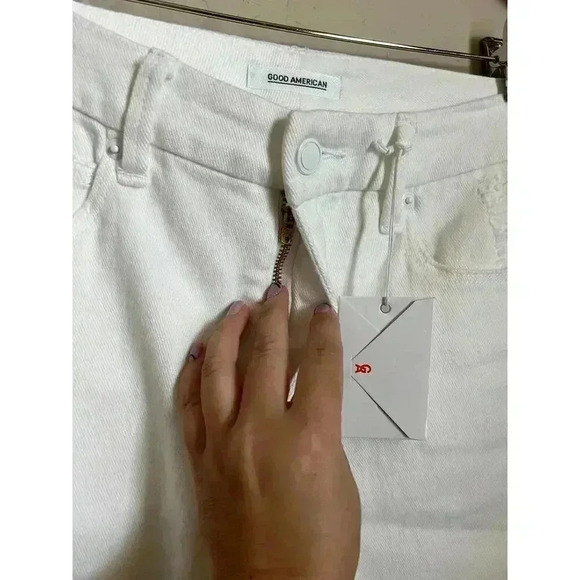 Good American Good Curve Straight Jeans White011 Size 2 - Picture 5 of 12